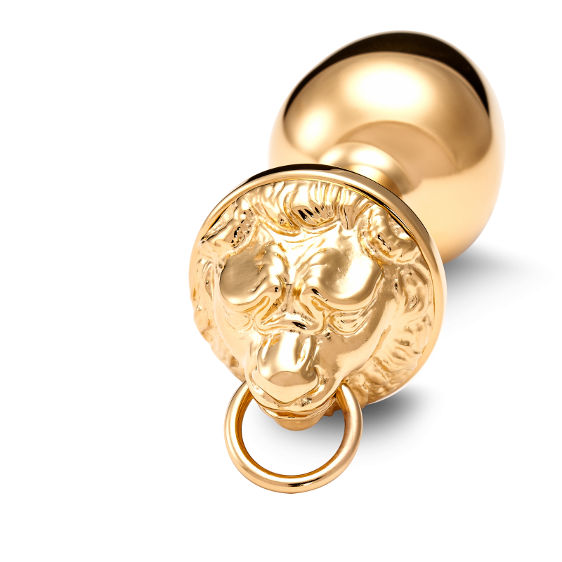 Plug Anal Medium Inox Gold Lion Gold Luxe