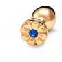 Medium Inox Gold Daisy Gold Cristal 9Mm