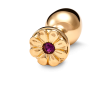 Medium Inox Gold Daisy Gold Cristal 9Mm