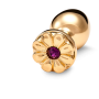 Medium Stainless Steel Gold Daisy Gold Crystal2