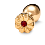 Medium Inox Gold Daisy Gold Cristal 9Mm