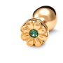 Medium Inox Gold Daisy Gold Cristal 9Mm