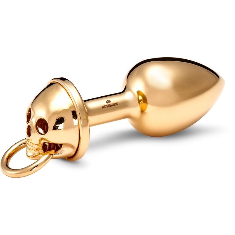 Medium Stainless Steel Gold Skull Gold