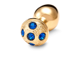 Medium Stainless Steel Gold Strassbud Gold Crystal