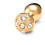Medium Stainless Steel Gold Strassbud Gold Crystal