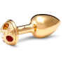 Medium Stainless Steel Gold Strassbud Gold Crystal
