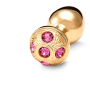 Medium Stainless Steel Gold Strassbud Gold Crystal