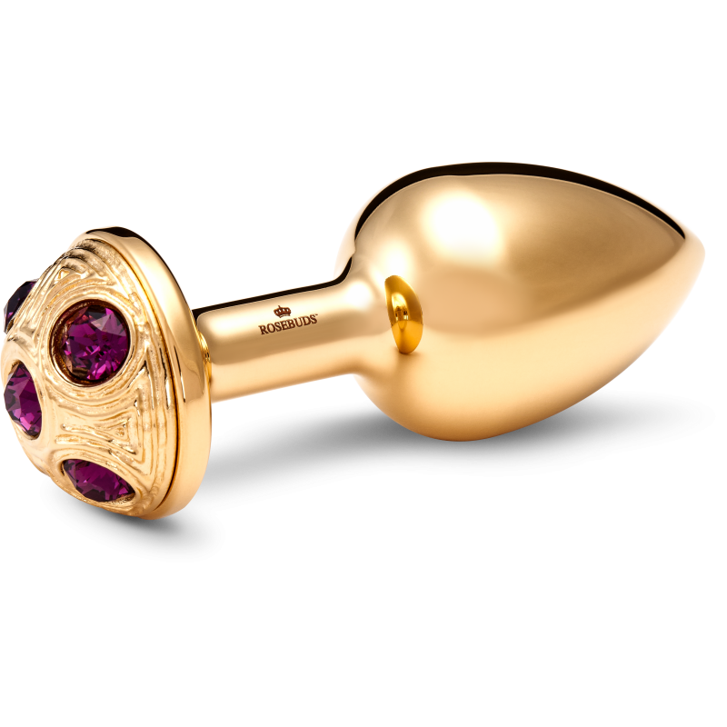 Medium Stainless Steel Gold Strassbud Gold Crystal