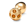 Medium Stainless Steel Gold Strassbud Gold Crystal
