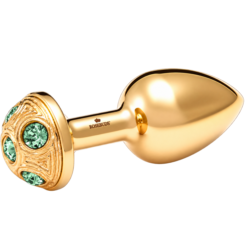 Medium Stainless Steel Gold Strassbud Gold Crystal